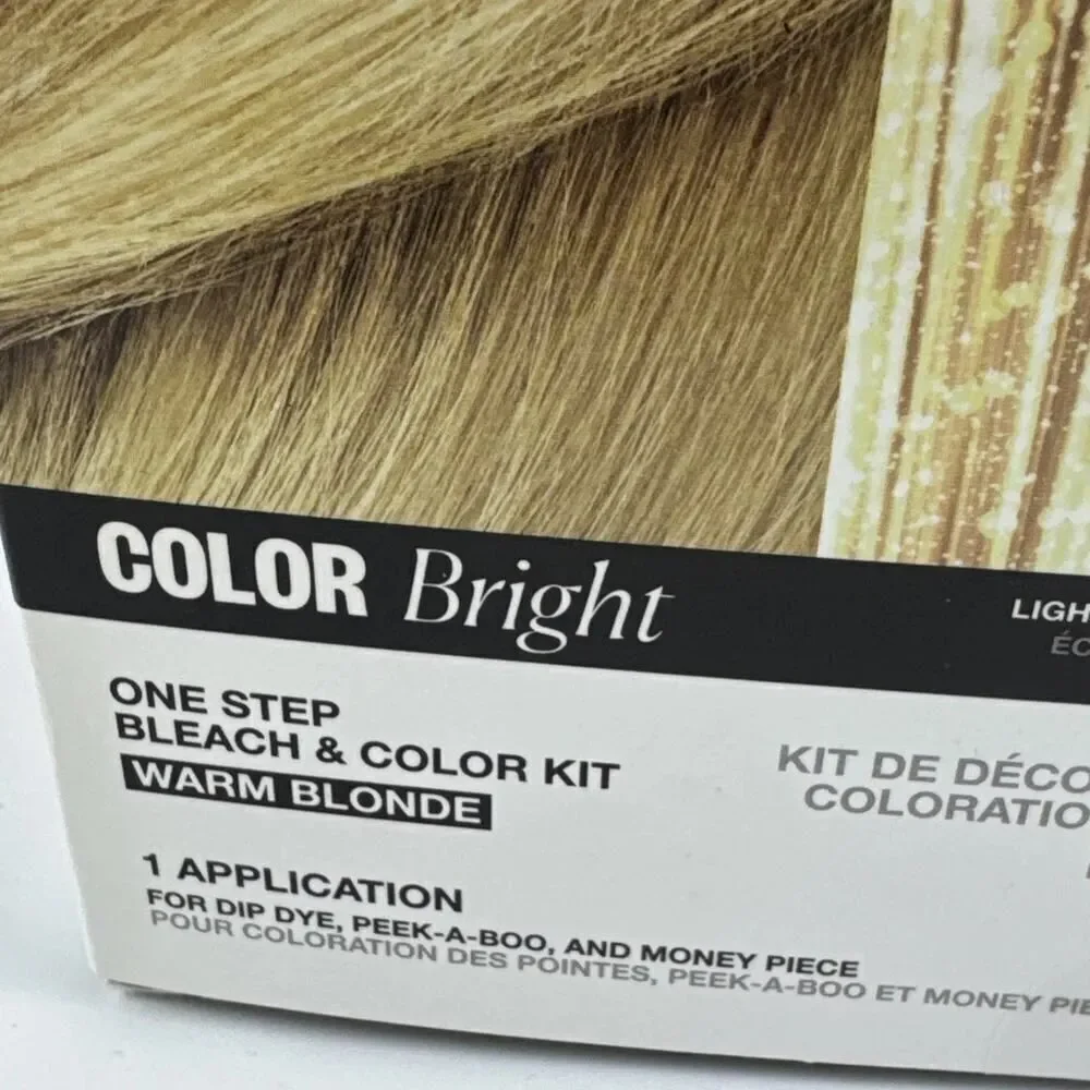 IGK Color Bright Champagne Please Bleach & Color Kit Warm Blonde NIB One Step